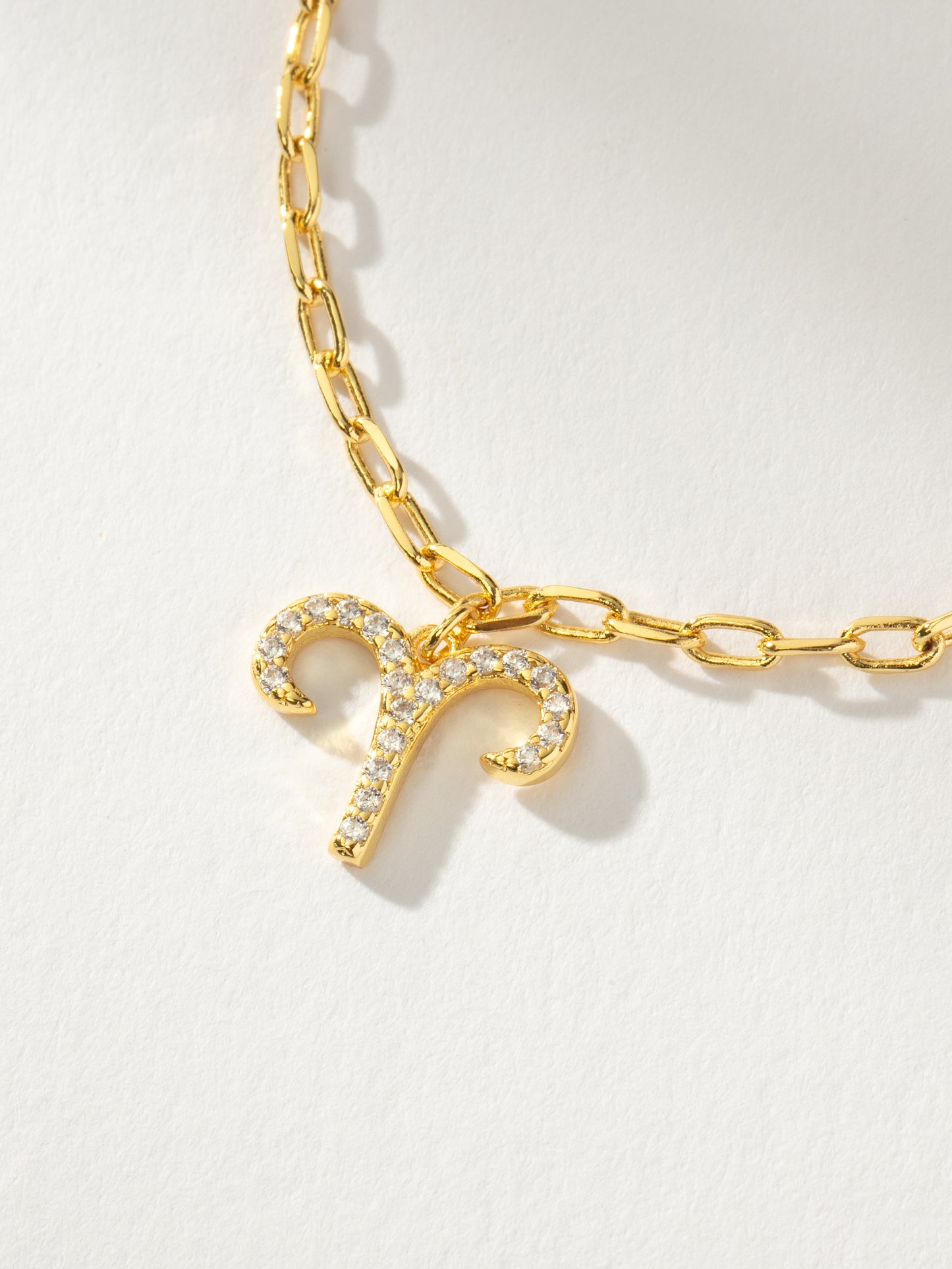 Zodiac Icon Chain Necklace | Gold Aries | Product Detail Image | Uncommon James