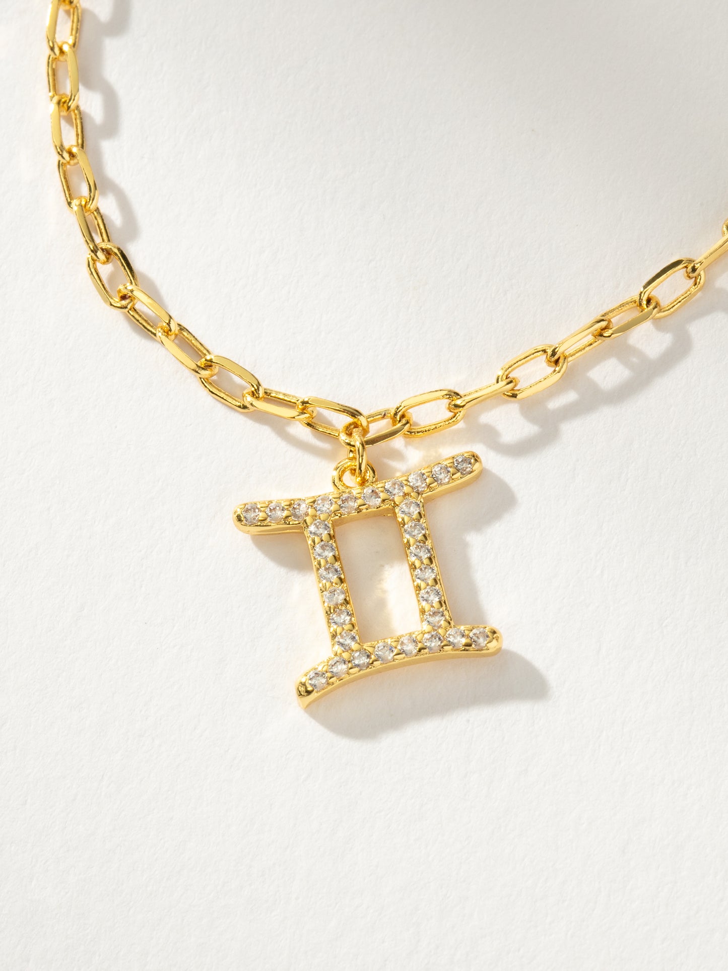 Zodiac Icon Chain Necklace | Gold Gemini | Product Detail Image | Uncommon James