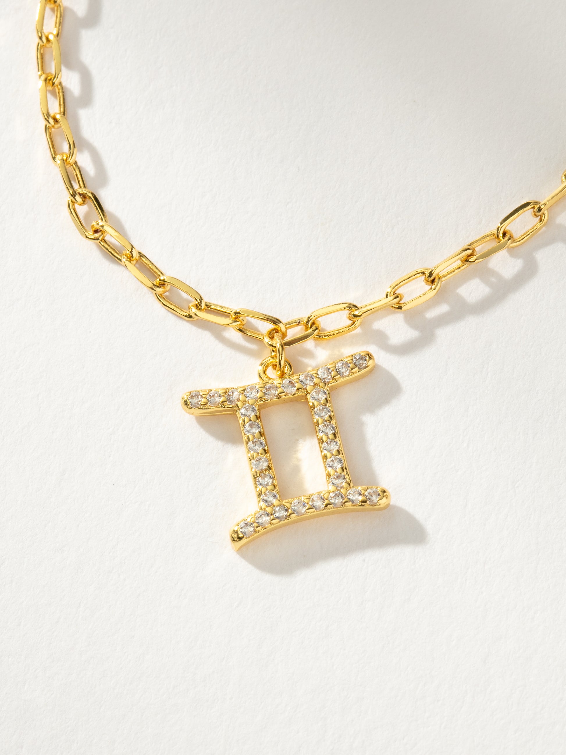 Zodiac Icon Chain Necklace | Gold Gemini | Product Detail Image | Uncommon James