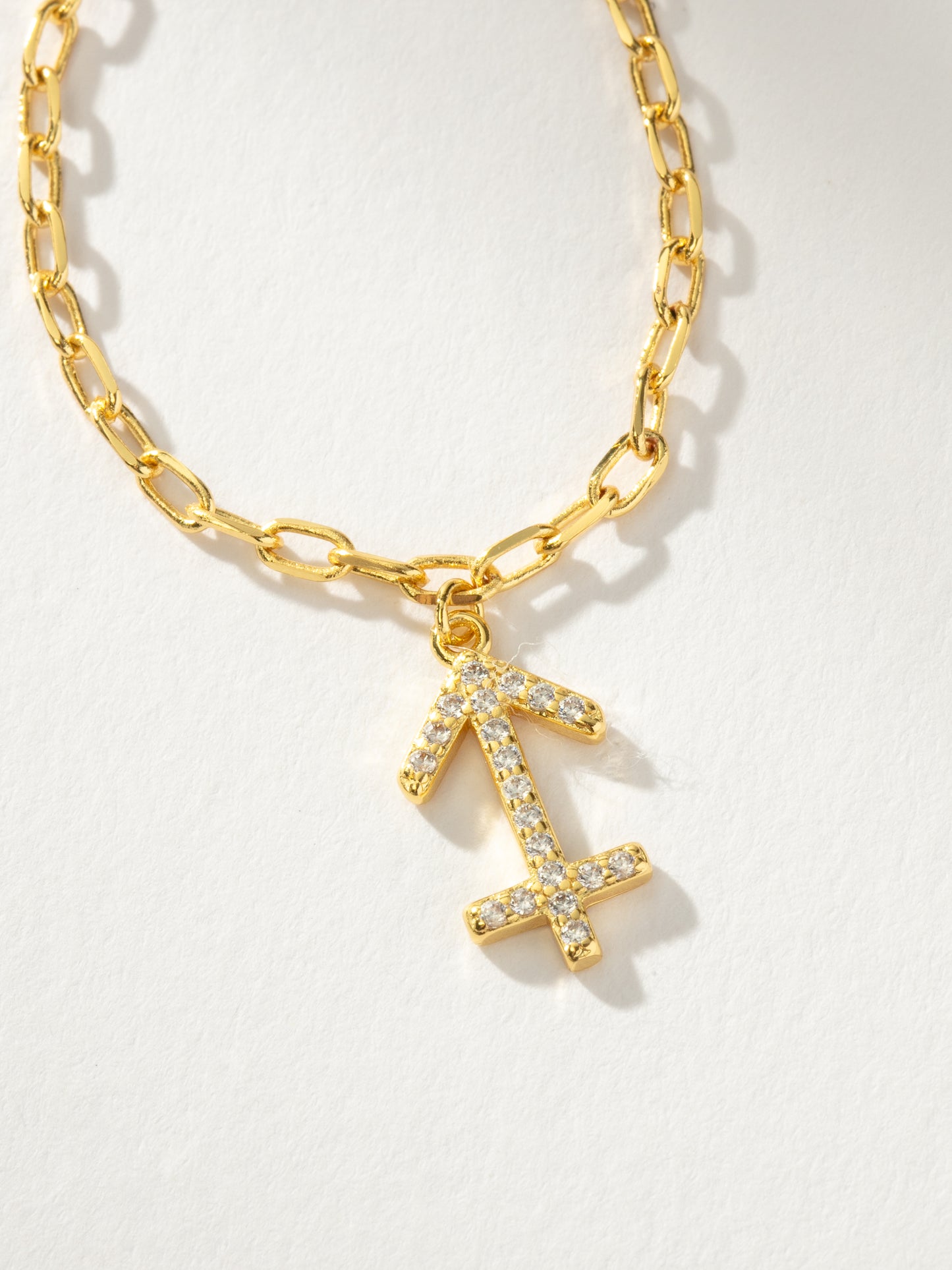 Zodiac Icon Chain Necklace | Gold Sagittarius | Product Detail Image | Uncommon James