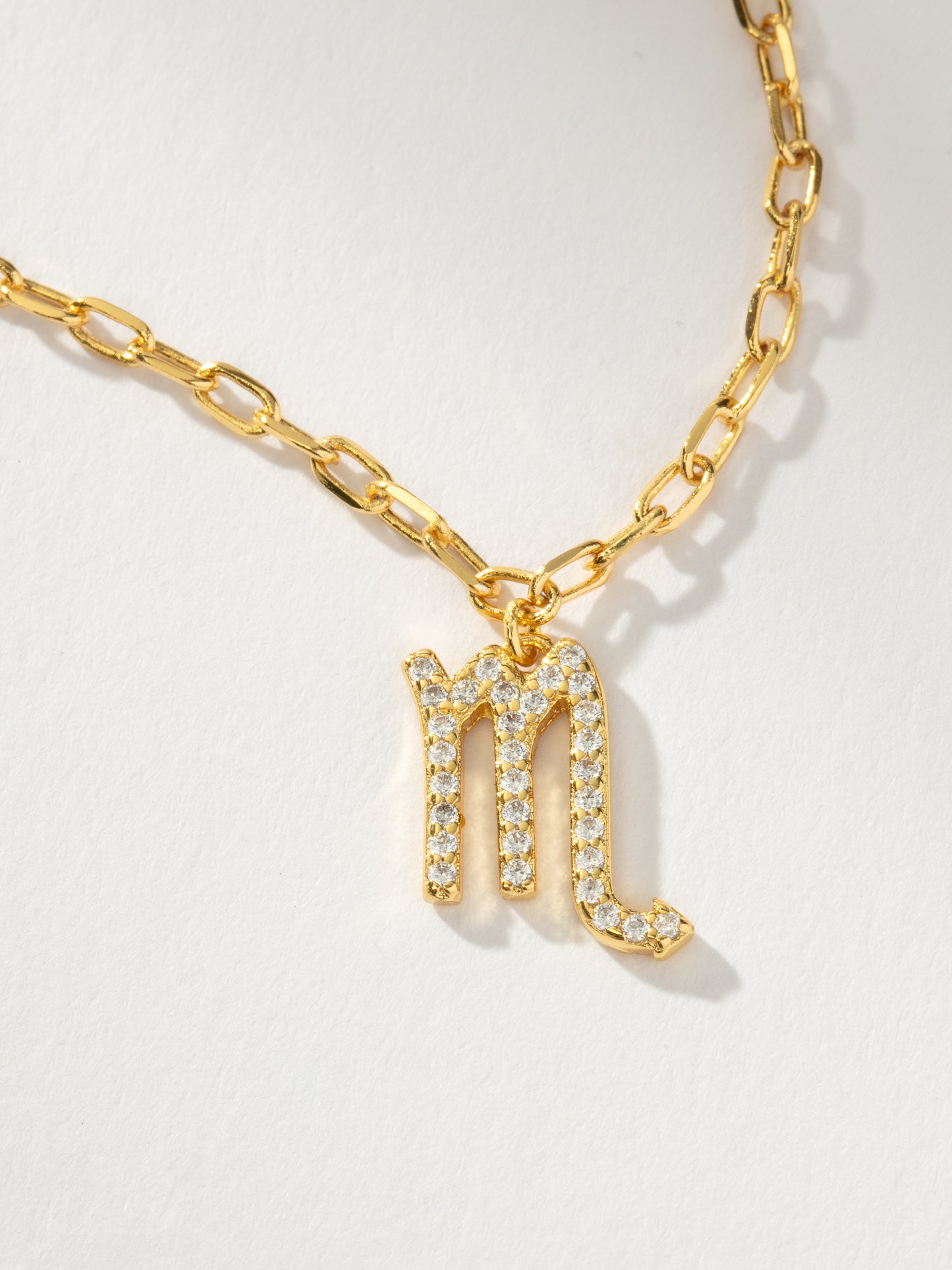 Zodiac Icon Chain Necklace | Gold Scorpio | Product Detail Image | Uncommon James