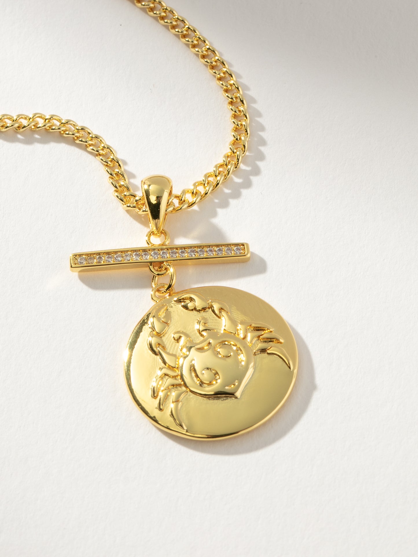 Zodiac Pendant Necklace | Gold Cancer | Product Detail Image | Uncommon James