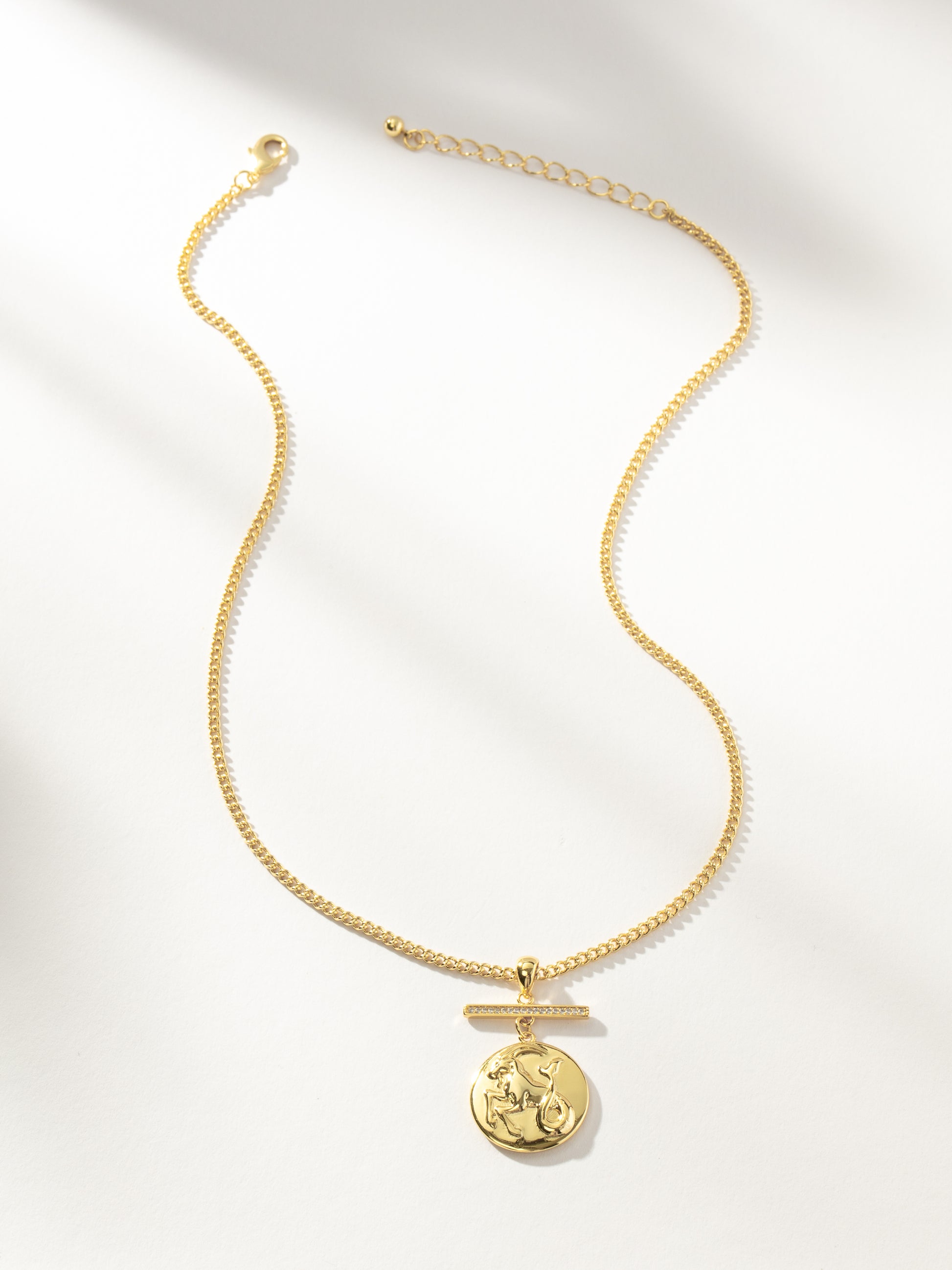 Zodiac Pendant Necklace | Gold | Product Image | Uncommon James