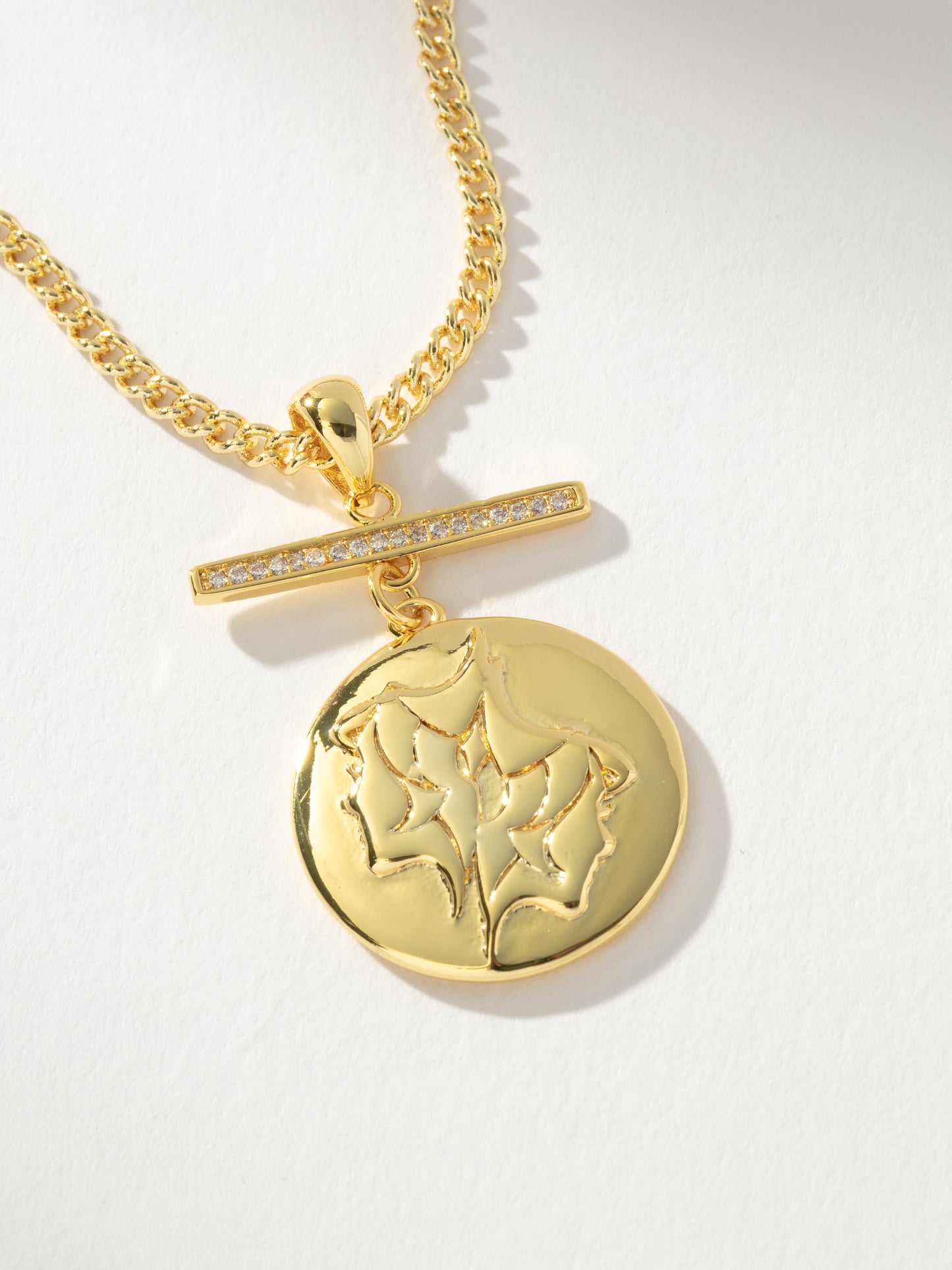 Zodiac Pendant Necklace | Gold Gemini | Product Detail Image | Uncommon James