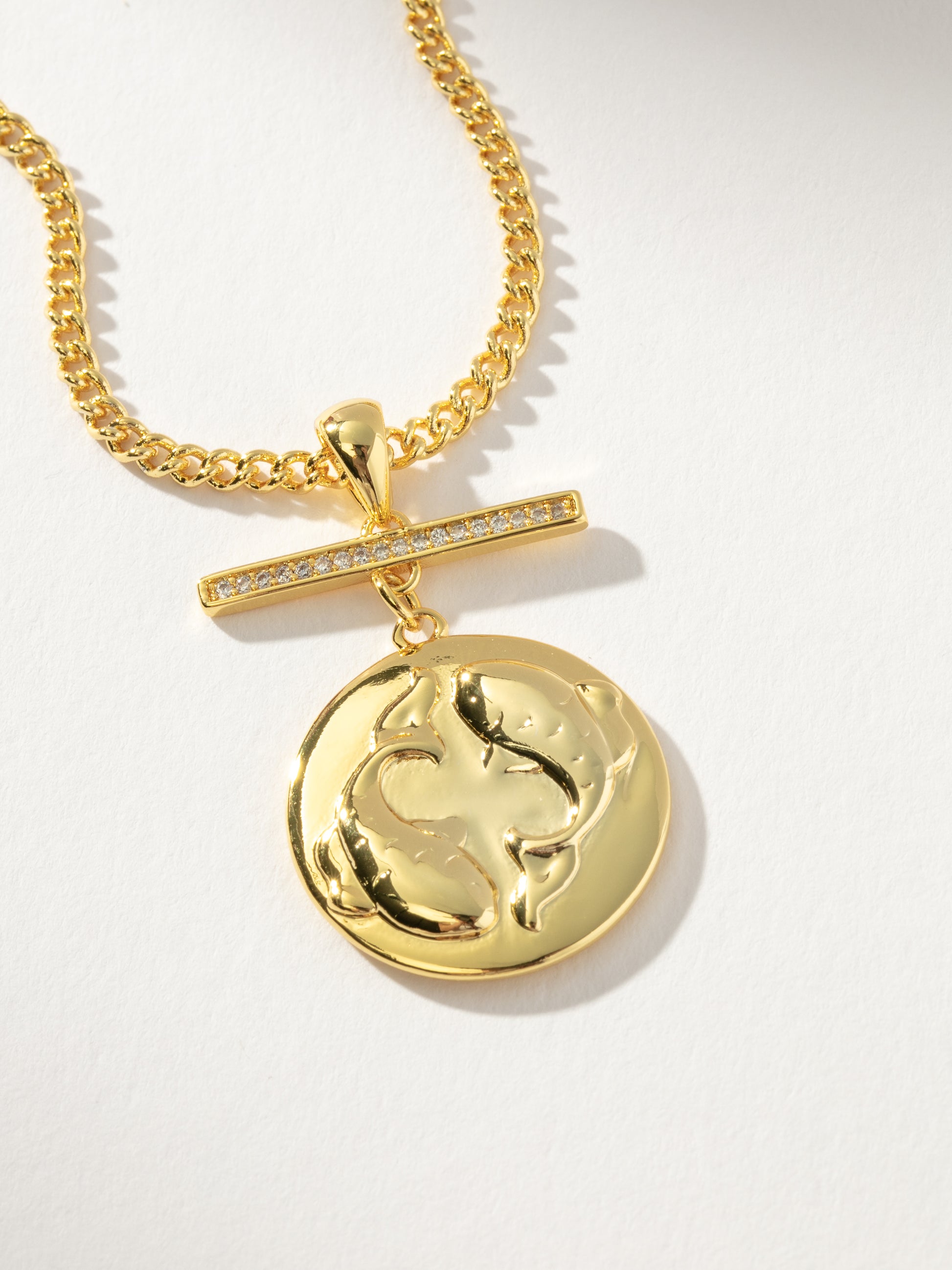 Zodiac Pendant Necklace | Gold Pisces | Product Detail Image | Uncommon James