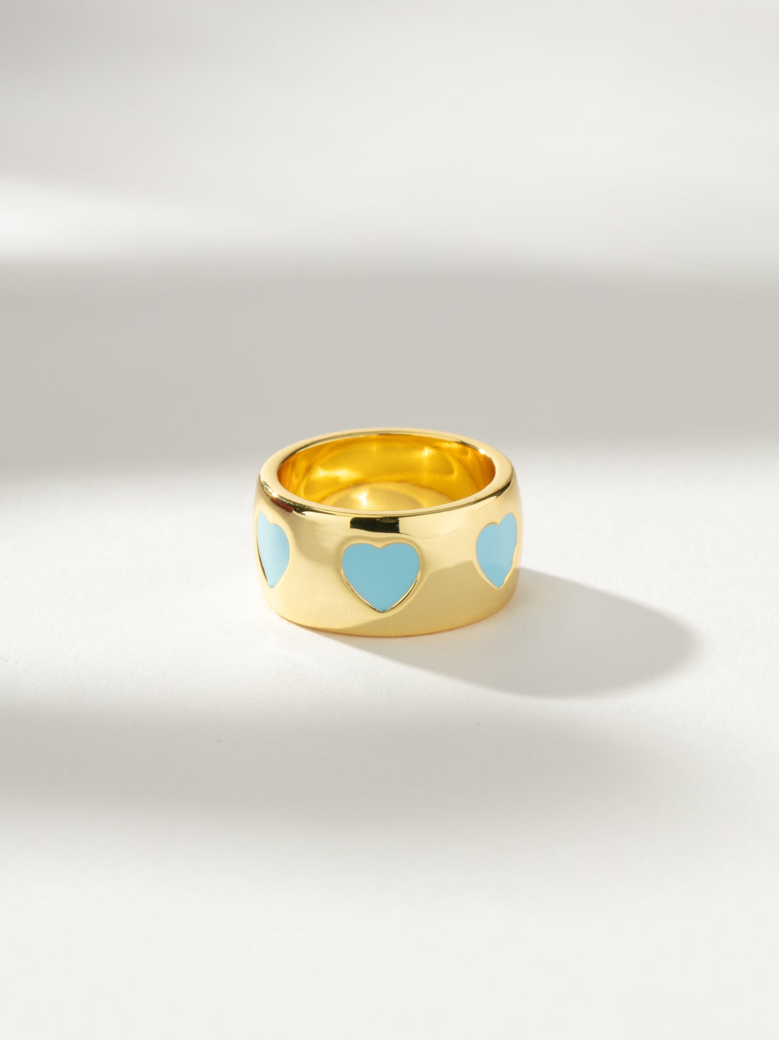 Chunky Gold and Blue Statement Heart Ring | Uncommon James