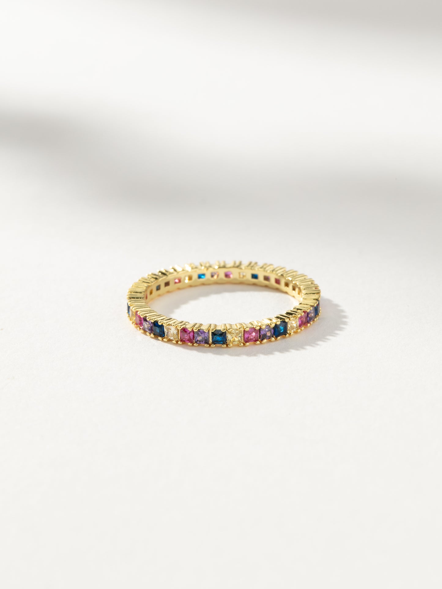 Colorful Baguette Ring | Gold | Product Image | Uncommon James
