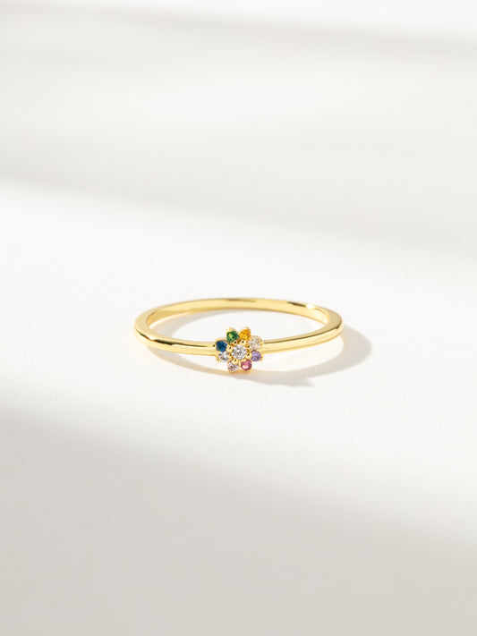 Colorful Flower Ring | Gold | Product Image | Uncommon James