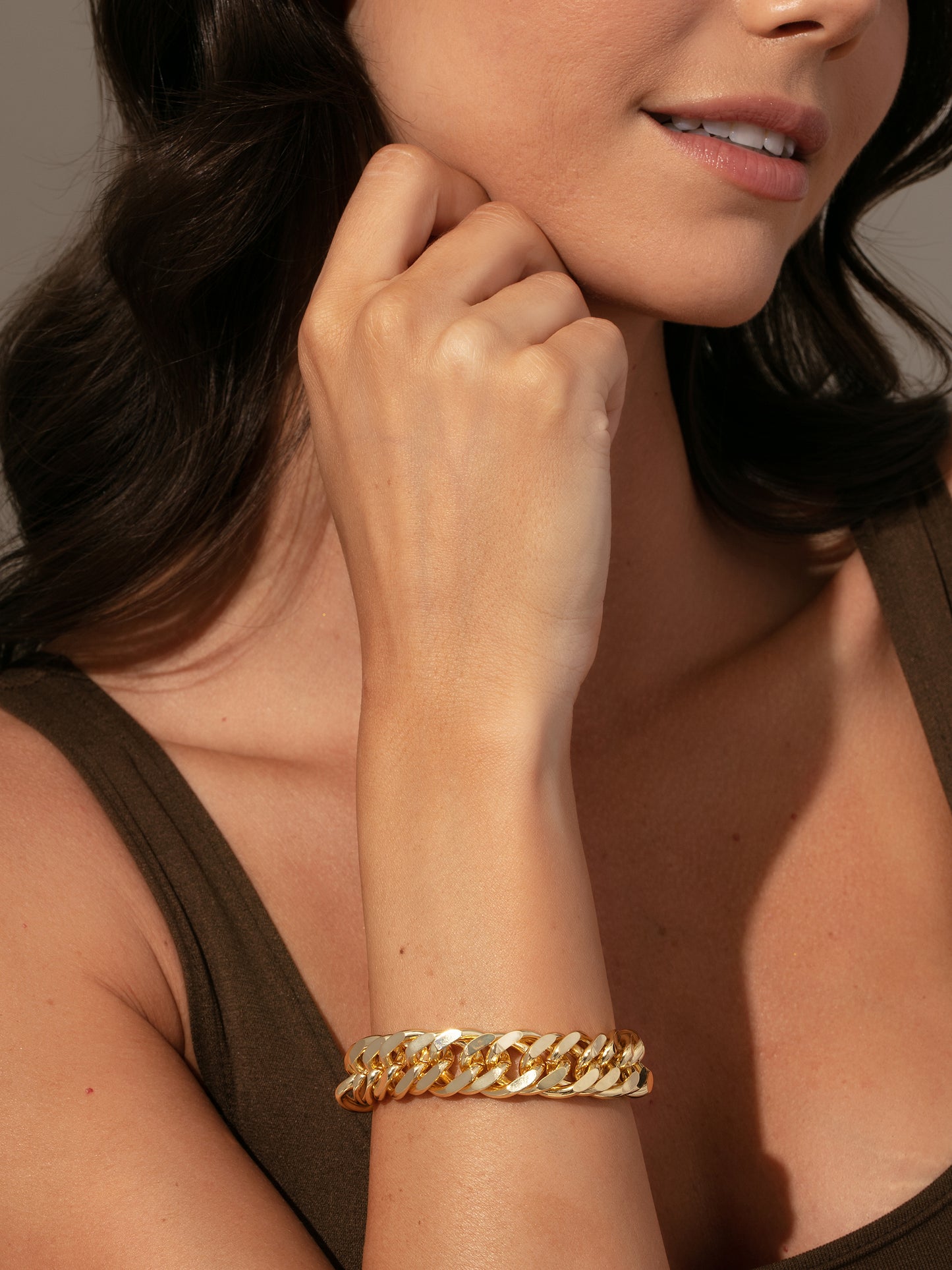 Bold Move Chain Bracelet | Gold | Model Image 2 | Uncommon James