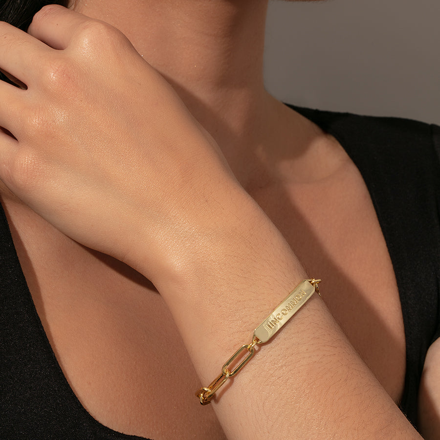 Gold hot sale bar bracelet