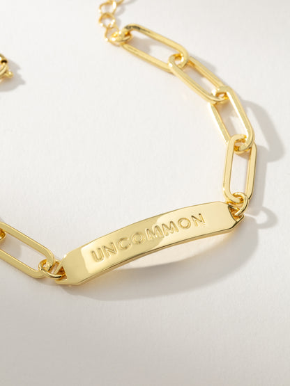 ["Uncommon Bracelet ", " Gold ", " Product Detail Image ", " Uncommon James"]