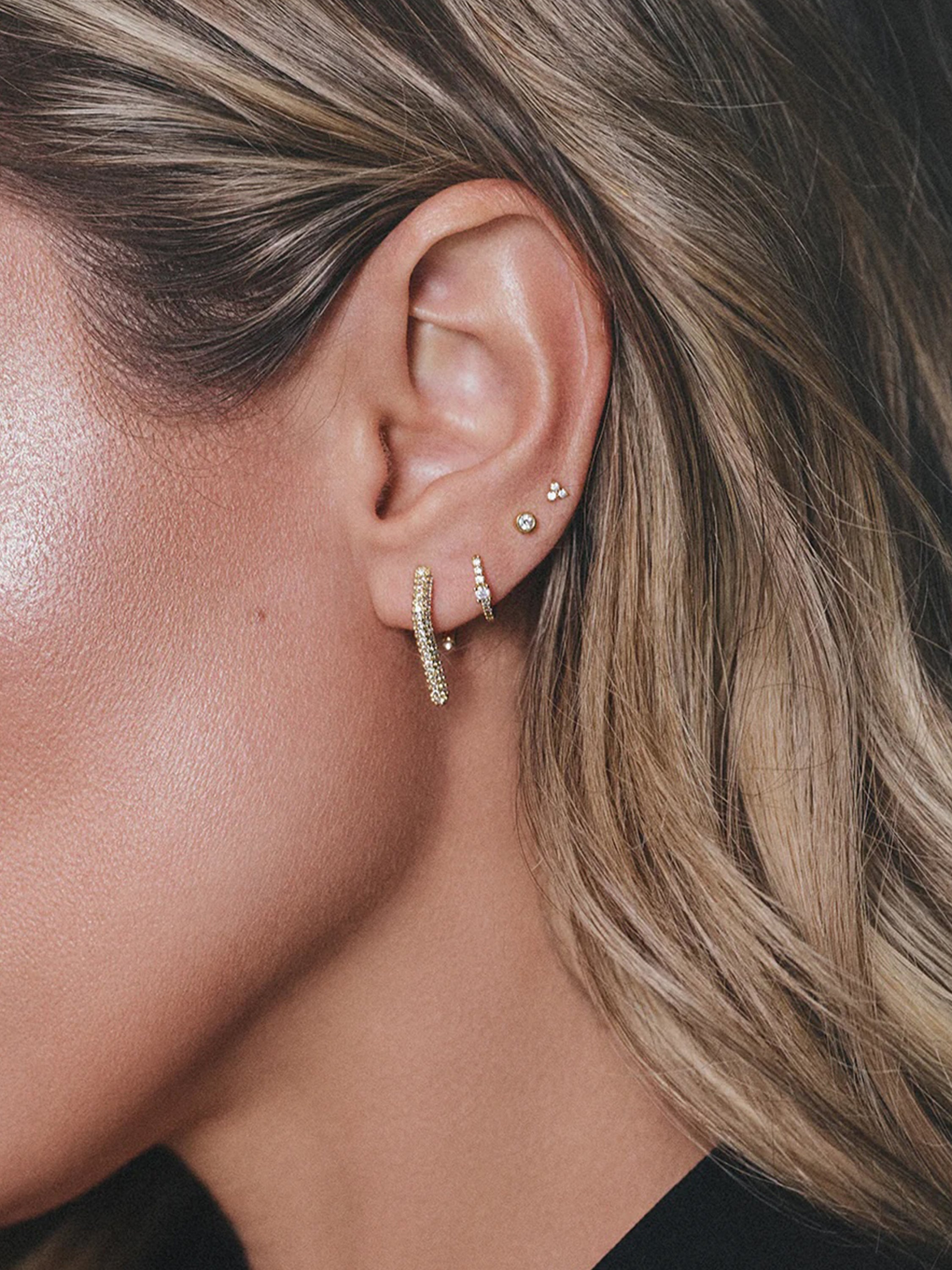 Gold Ego Ear Jacket Earrings Pave Statement Earring Uncommon James