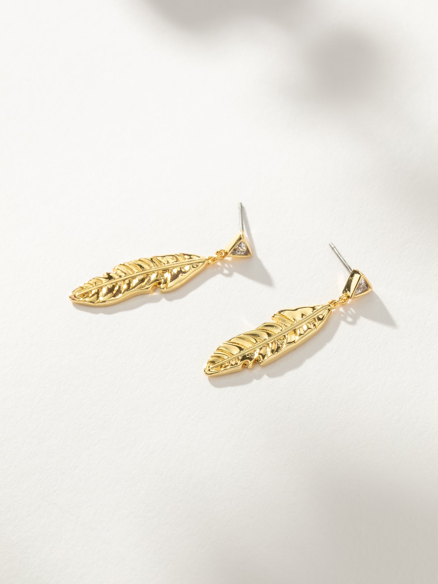 Feather Earrings | Gold | Product Image | Uncommon James