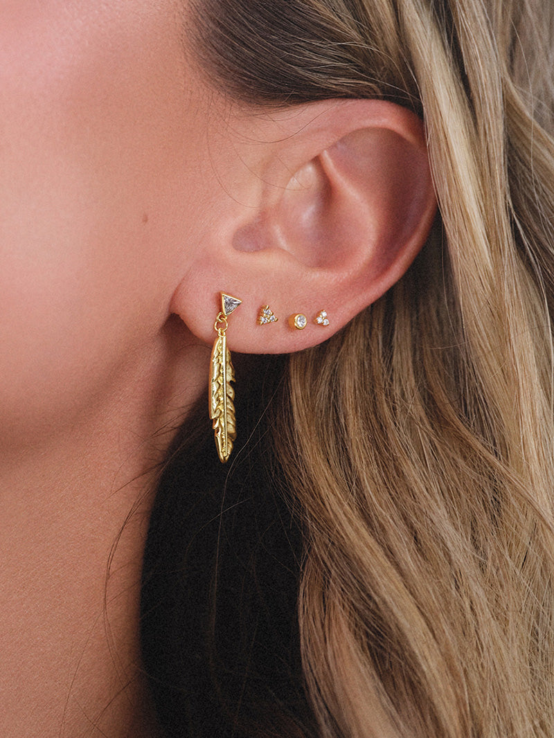 Feather Earrings | Gold | KC Image 2 | Uncommon James