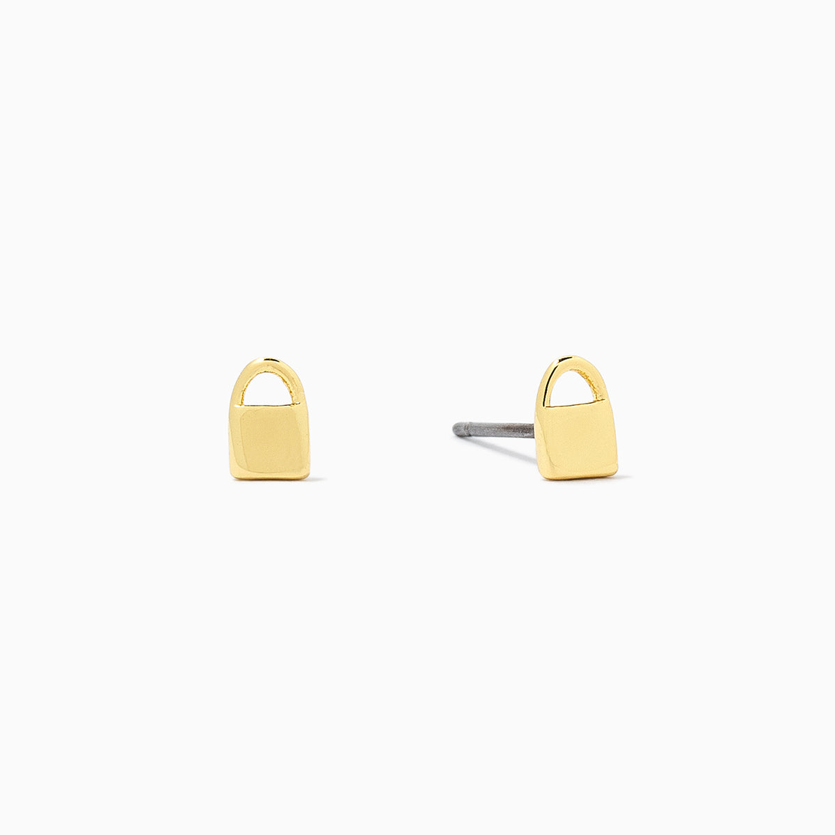 Lock Stud Earrings | Gold | Product Image | Uncommon James
