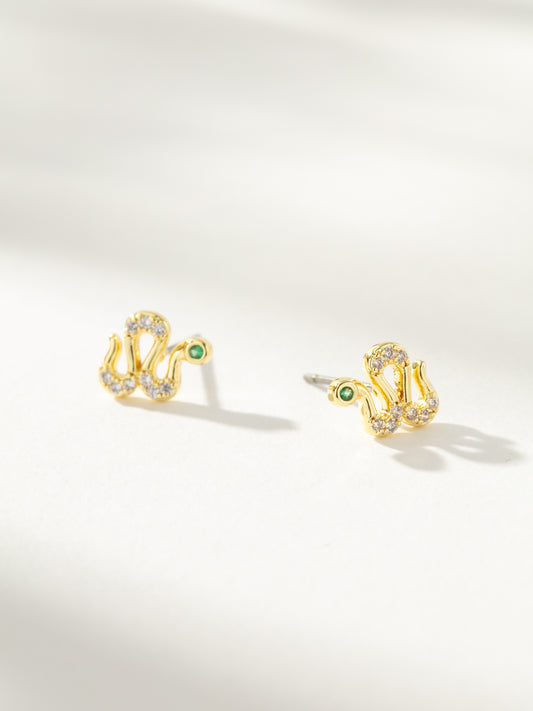 Snake Stud Earrings | Gold | Product Image | Uncommon James