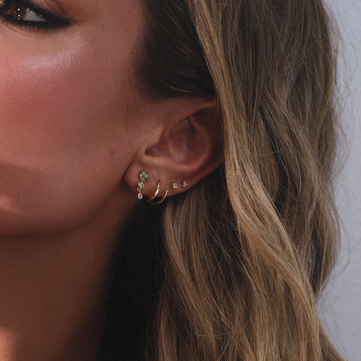 Double Piercing Earrings for Women14k Gold Filled Double Earrings for Two Holes  Second Hole Earrings Pull Through Earrings Multiple Piercing | Pricepulse