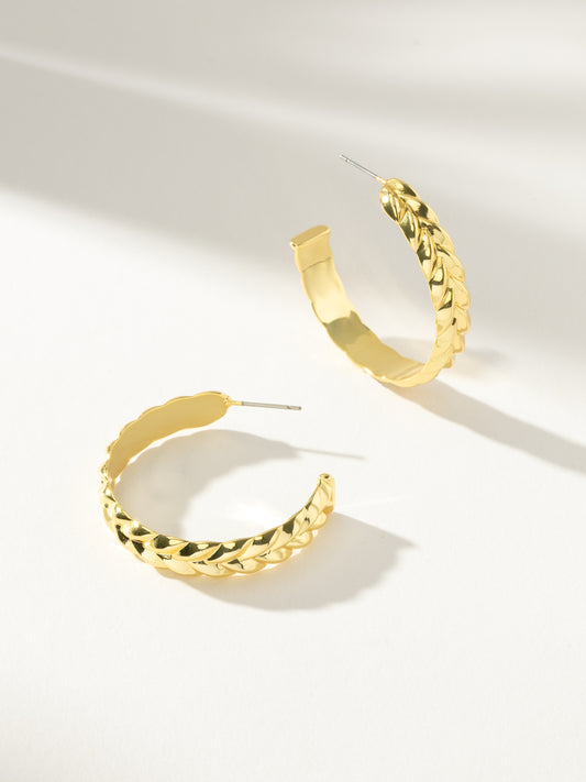 Vine Hoop Earrings | Gold | Product Image | Uncommon James