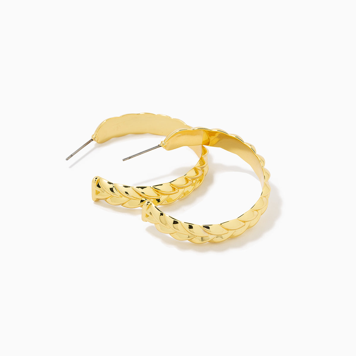 Vine Statement Hoop Earrings in Gold James