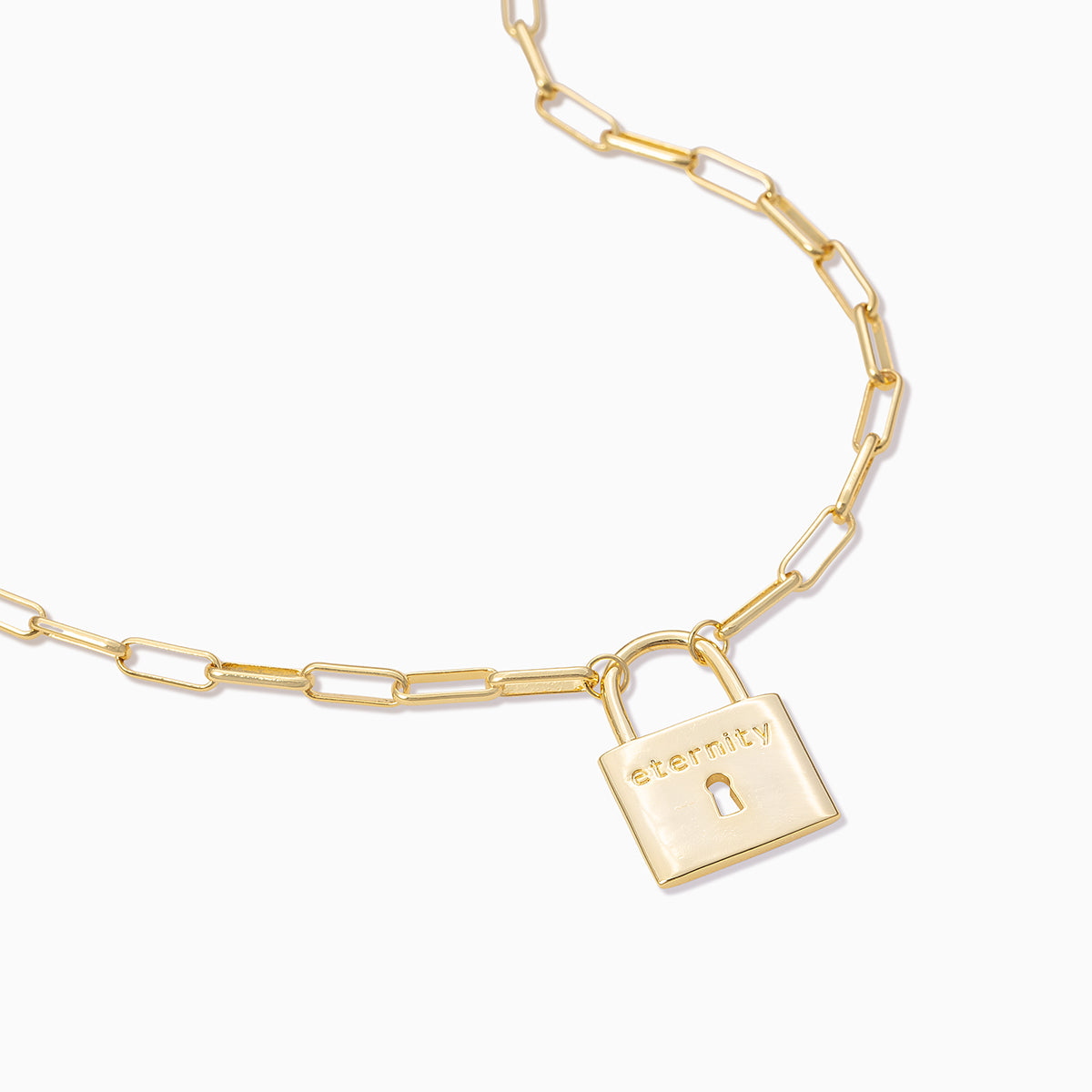 Eternity Lock Necklace | Gold | Product Detail Image | Uncommon James