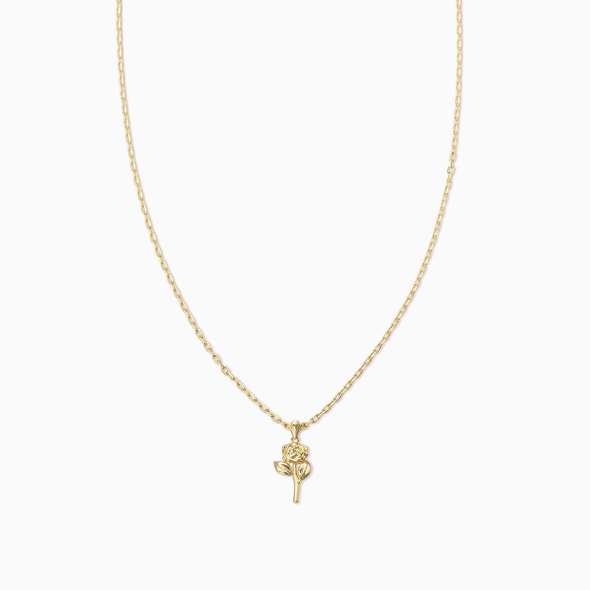 Rose Chain and Pendant Necklace in Gold | Uncommon James