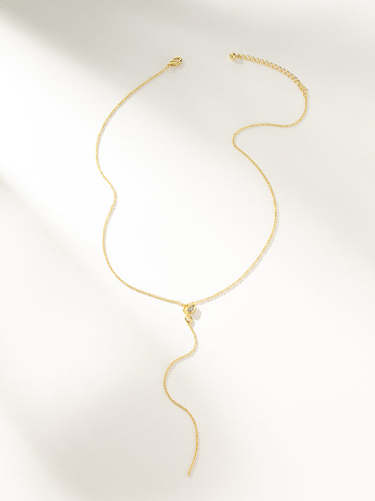 Snake Lariat Necklace | Gold | Product Image | Uncommon James