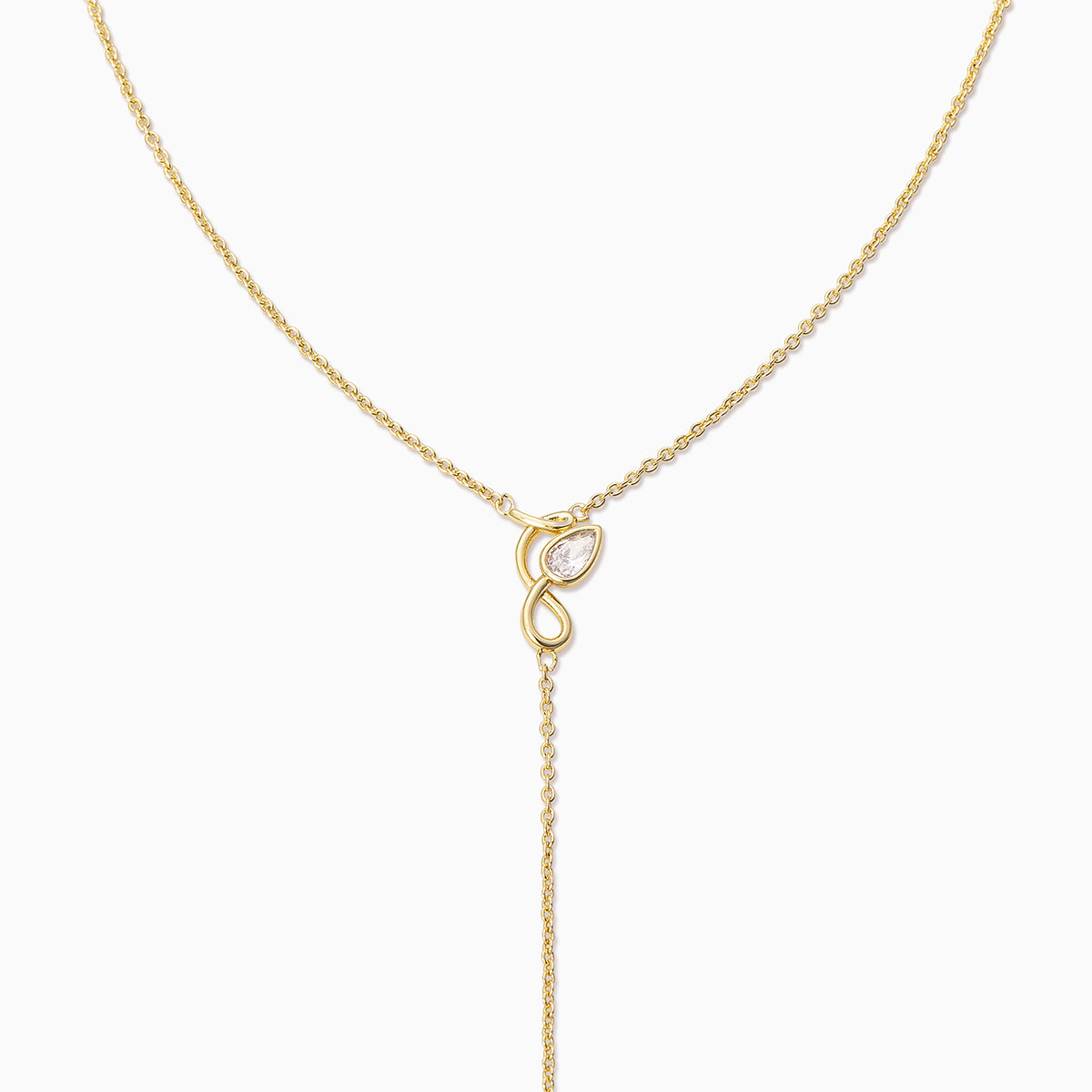 Snake Lariat Necklace | Gold | Product Detail Image | Uncommon James