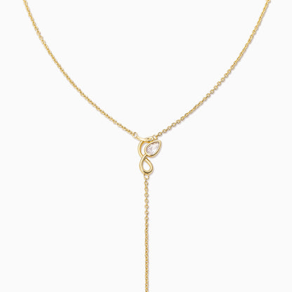 ["Snake Lariat Necklace ", " Gold ", " Product Detail Image ", " Uncommon James"]