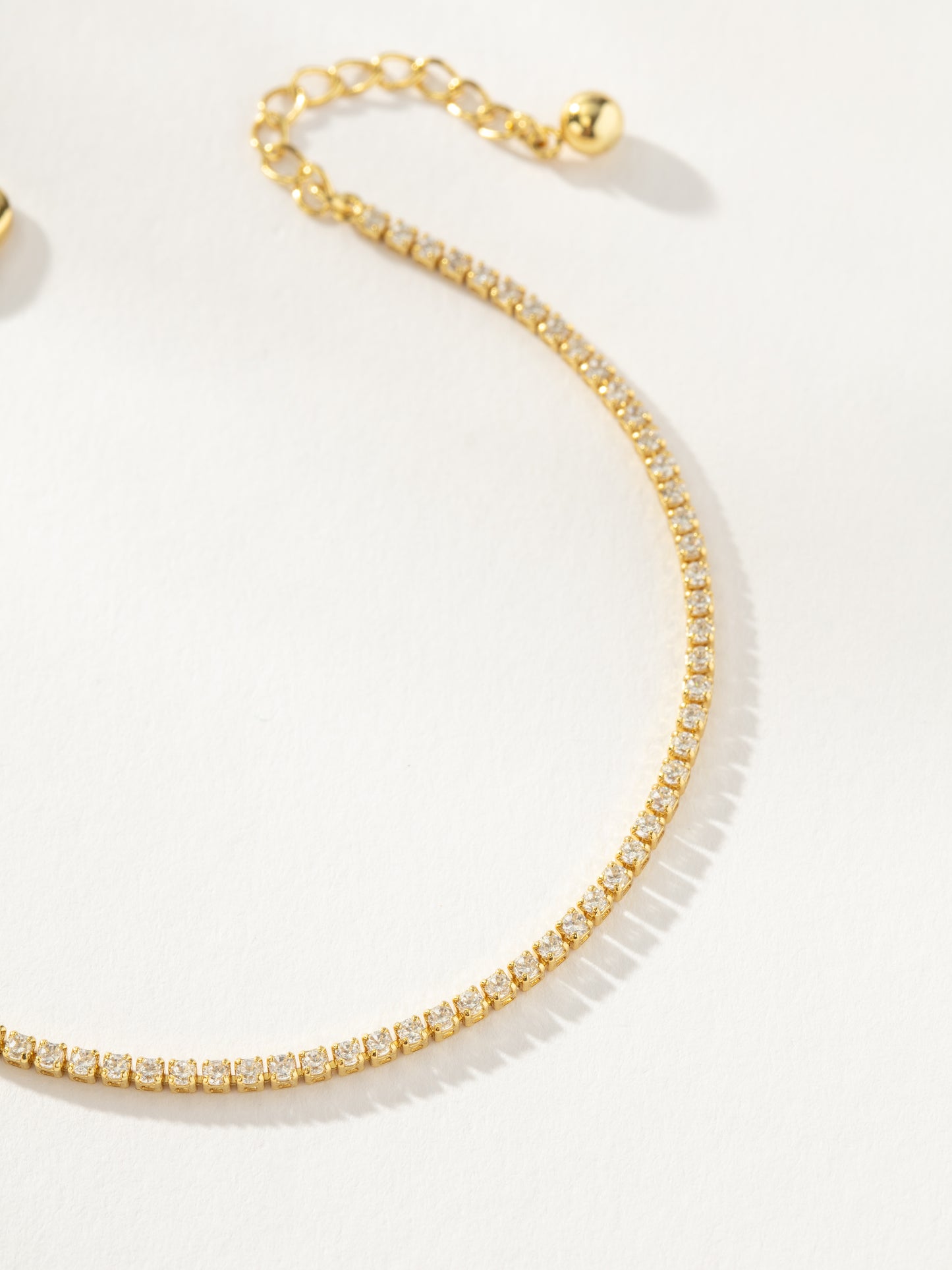 Glam Tennis Bracelet | Gold | Product Detail Image | Uncommon James