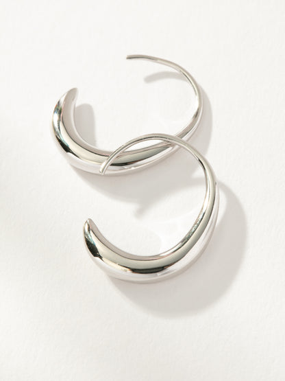 ["Dewdrop Hoop Earrings ", " Silver ", " Product Image ", " Uncommon James"]