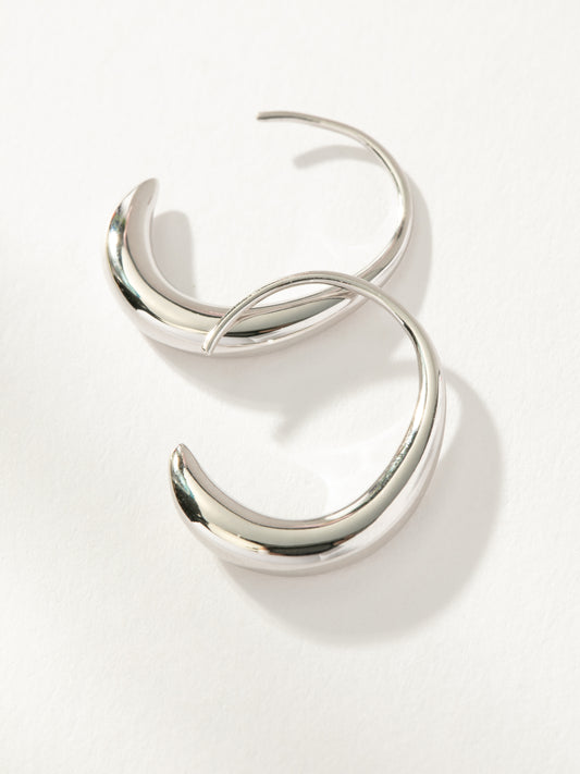 Dewdrop Hoop Earrings | Silver | Product Image | Uncommon James