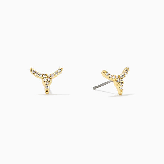 Fighter Stud Earrings | Gold | Product Image | Uncommon James