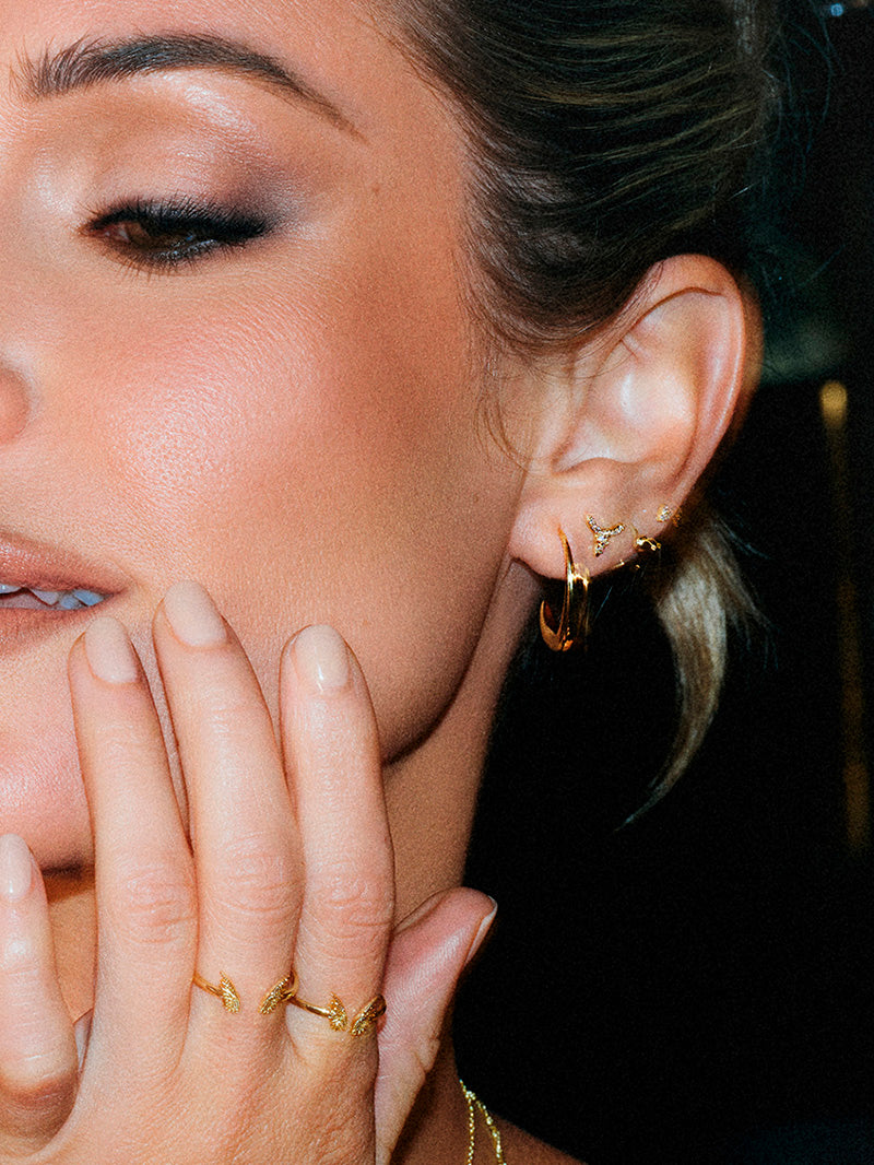 Fighter Stud Earrings | Gold | KC Image | Uncommon James