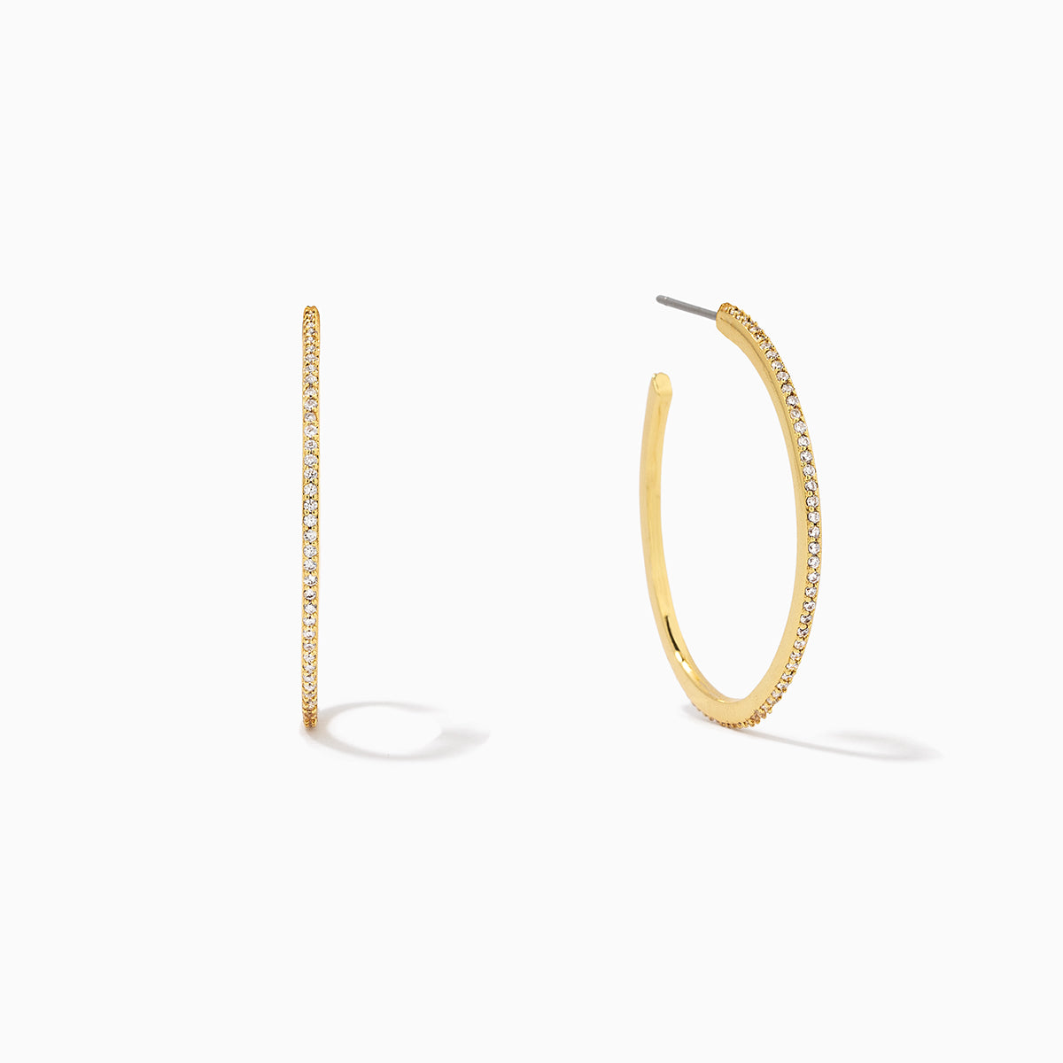 Pavé Hoop Earrings | Gold | Product Image | Uncommon James