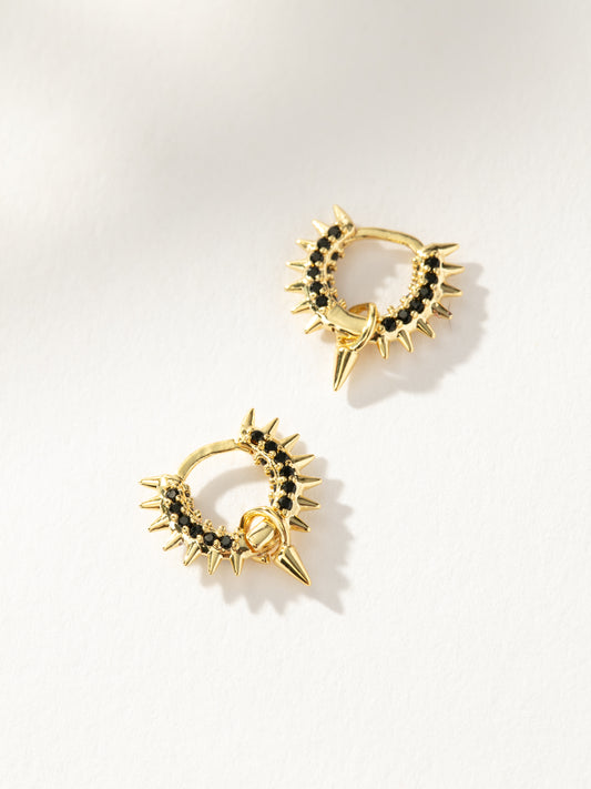 Spike Huggie Earrings | Gold | Product Image | Uncommon James