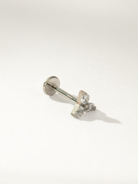 Diamond Cluster Titanium Flat Back Earring | Titanium Single | Product Image | Uncommon James