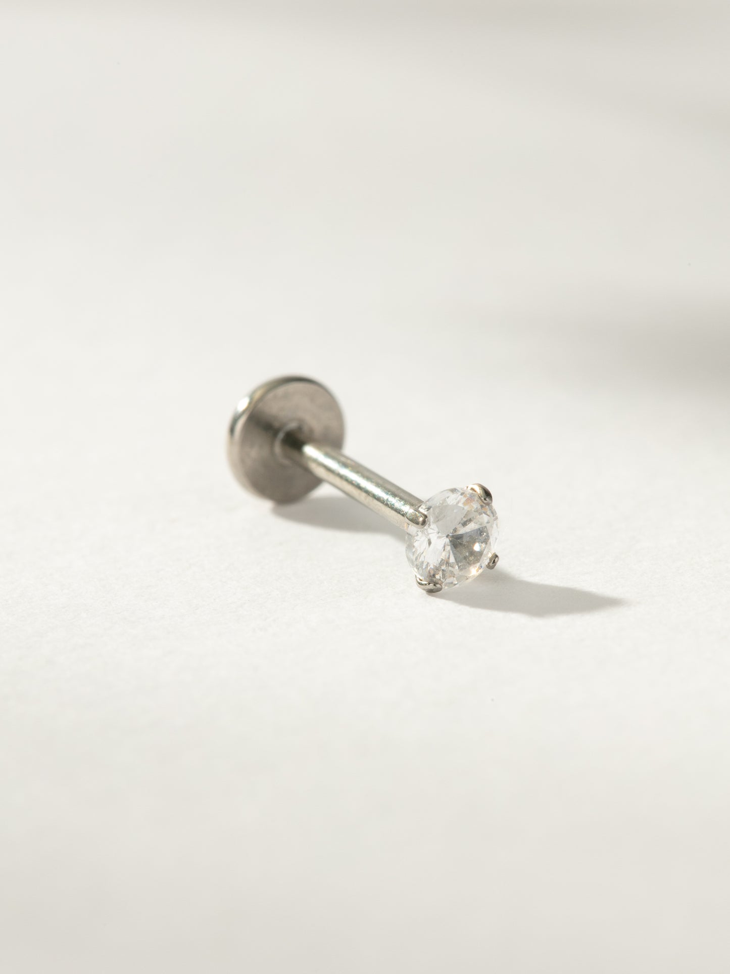 Simple Diamond Titanium Flat Back Earrings Uncommon James