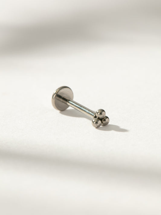 Titanium Trio Flat Back Earring | Titanium Single | Product Image | Uncommon James