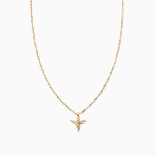 Angel on Earth Pendant Necklace | Gold | Product Image | Uncommon James