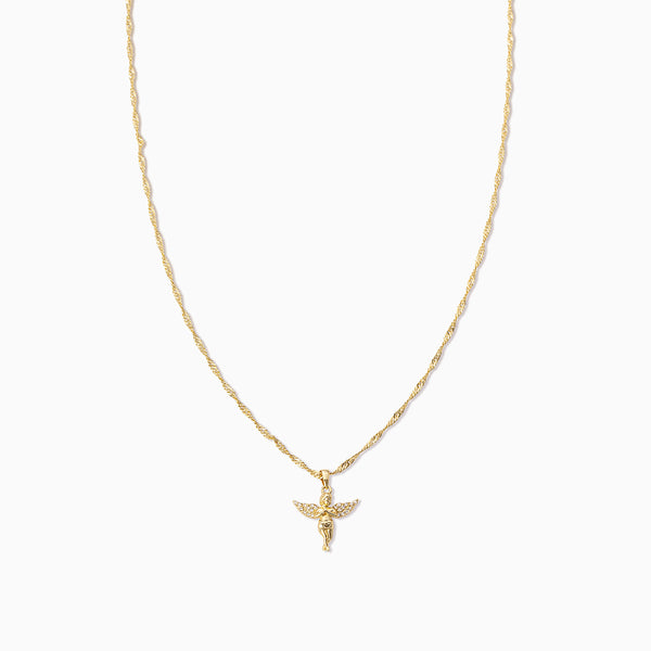 Gold Angel Number Key Pendant Necklace | Women's Jewelry by Uncommon James