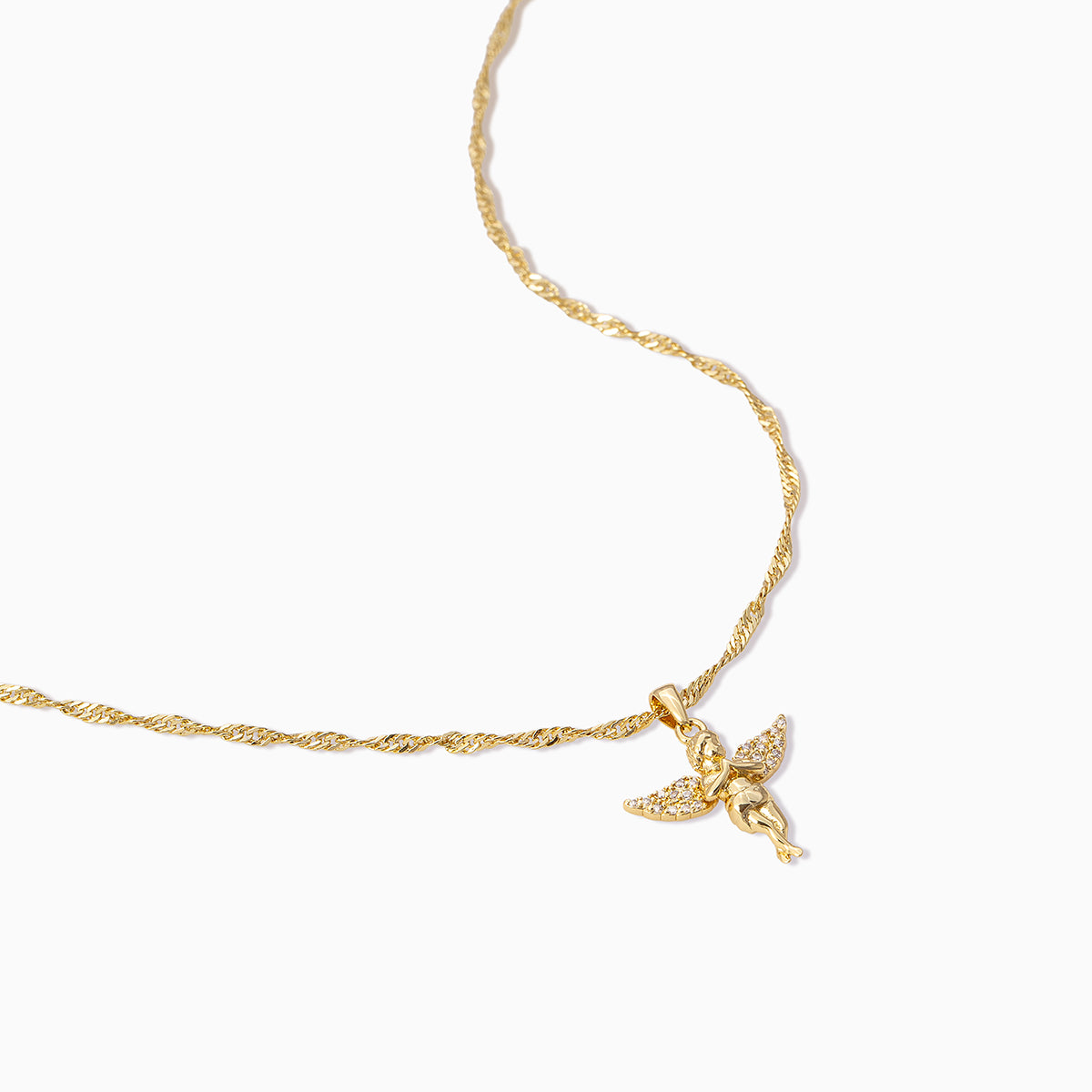 Angel on Earth Pendant Necklace | Gold | Product Detail Image | Uncommon James
