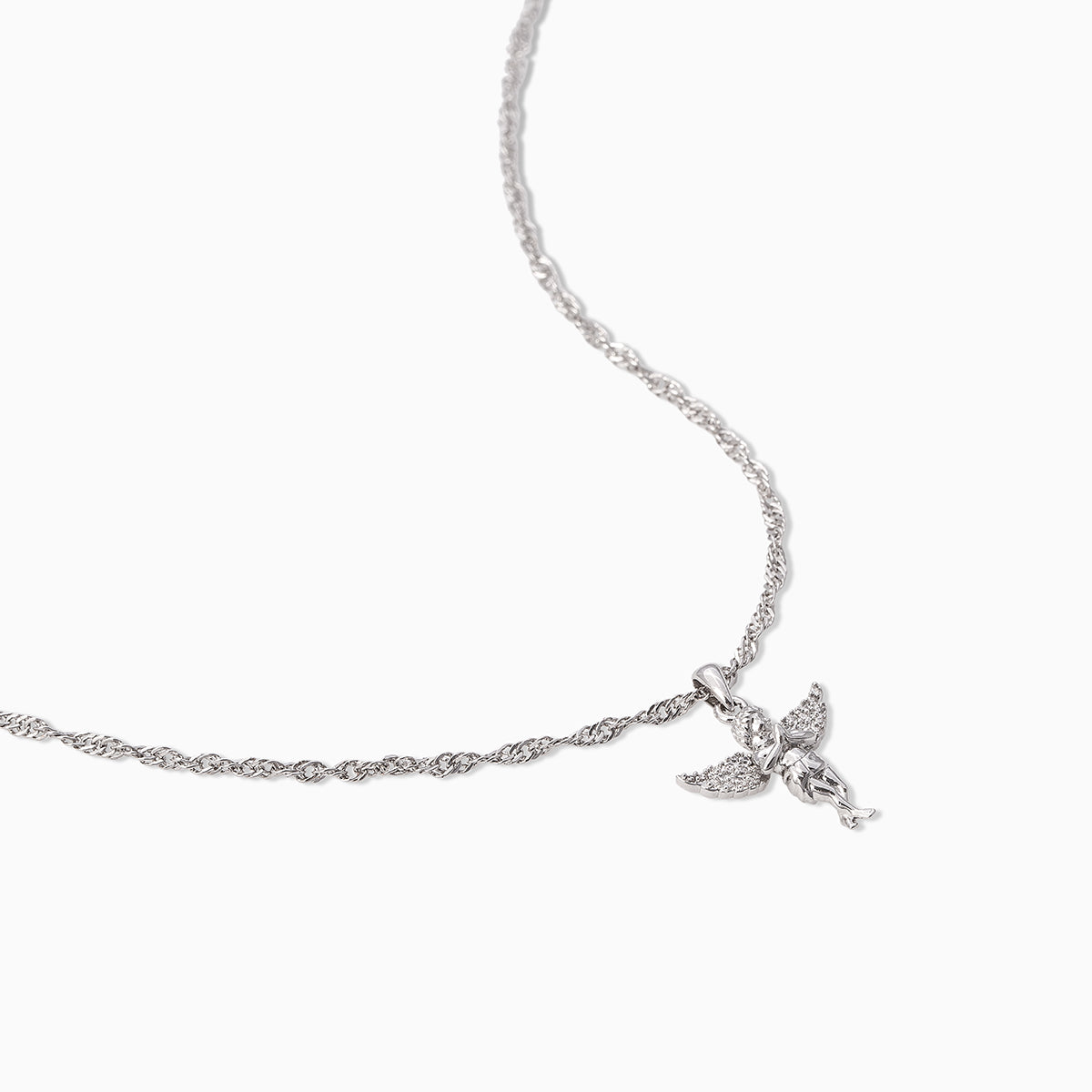 Angel on Earth Pendant Necklace | Silver | Product Detail Image | Uncommon James