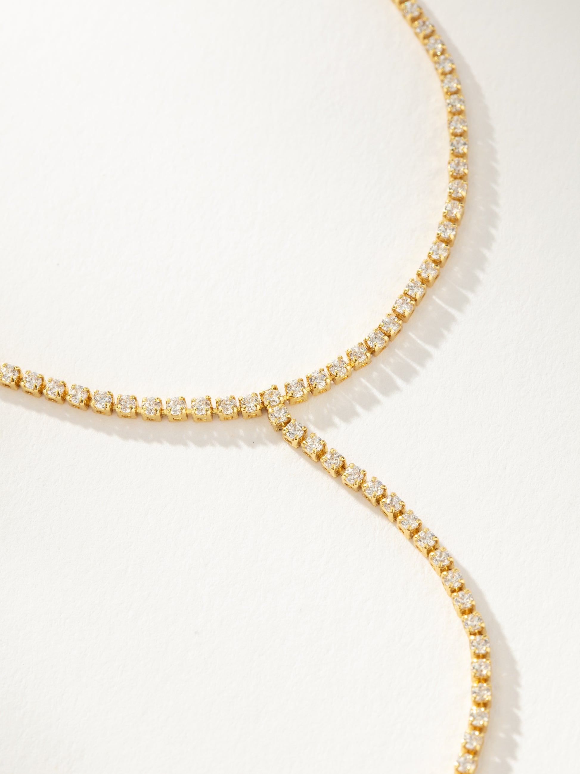 Glam Lariat Necklace | Gold | Product Detail Image | Uncommon James