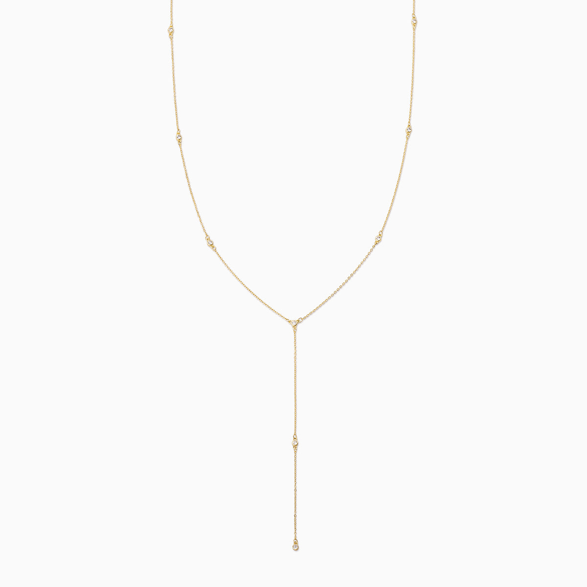 Icy Lariat Necklace | Gold | Product Image | Uncommon James