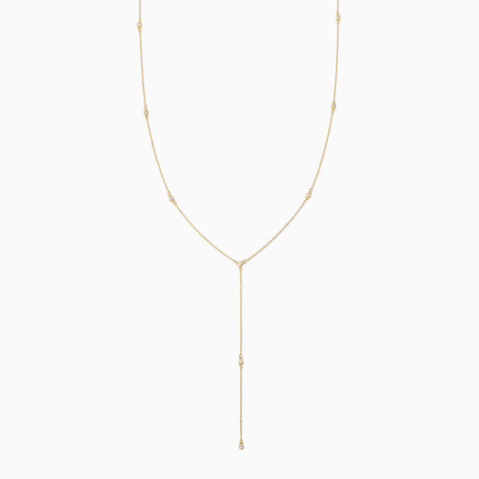 Icy Lariat Necklace | Gold | Product Image | Uncommon James
