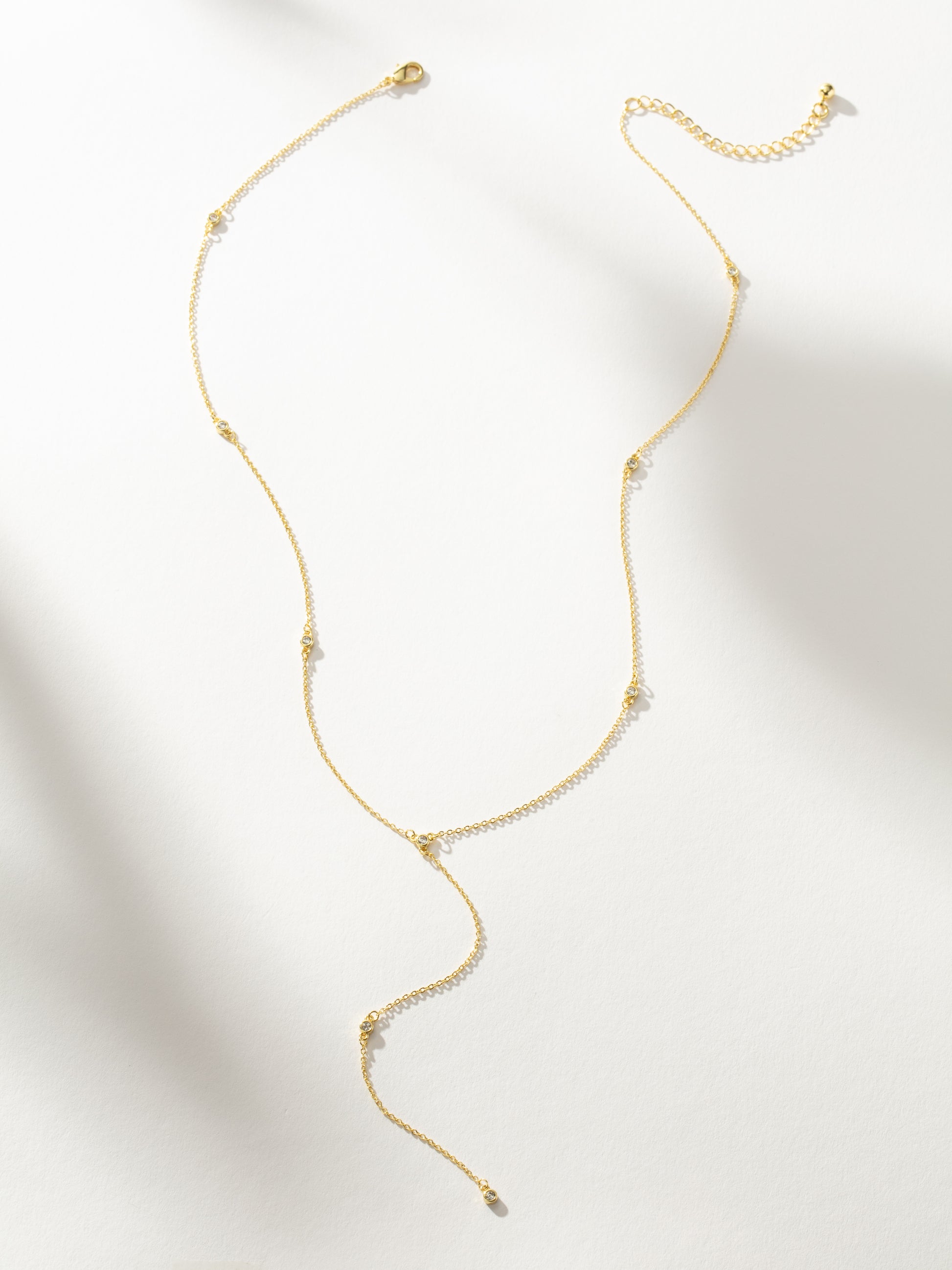 Icy Lariat Necklace | Gold | Product Image | Uncommon James