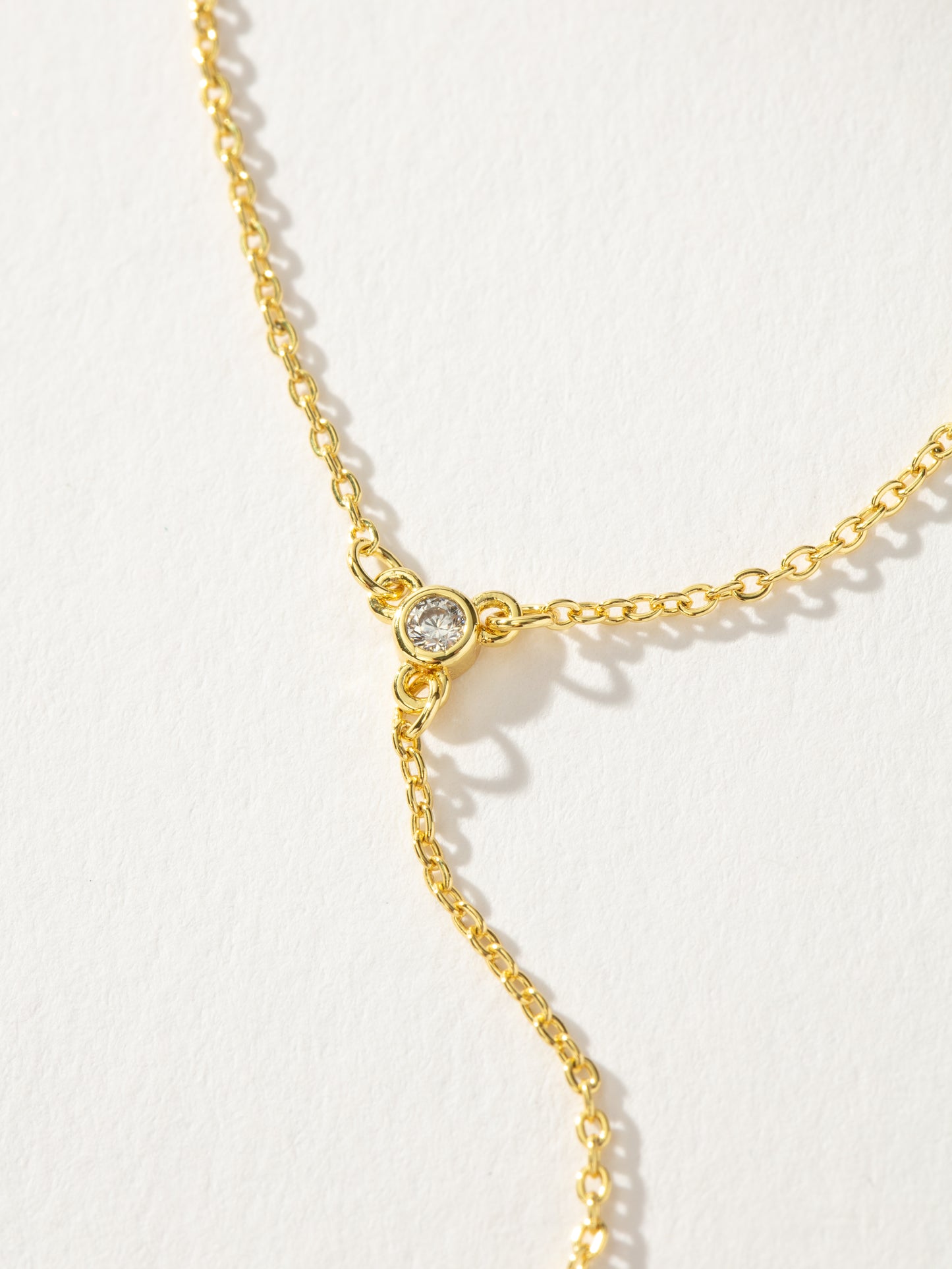 Icy Lariat Necklace | Gold | Product Detail Image | Uncommon James