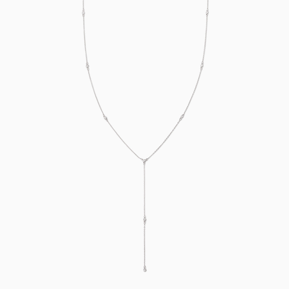 Icy Lariat Necklace | Silver | Product Image | Uncommon James