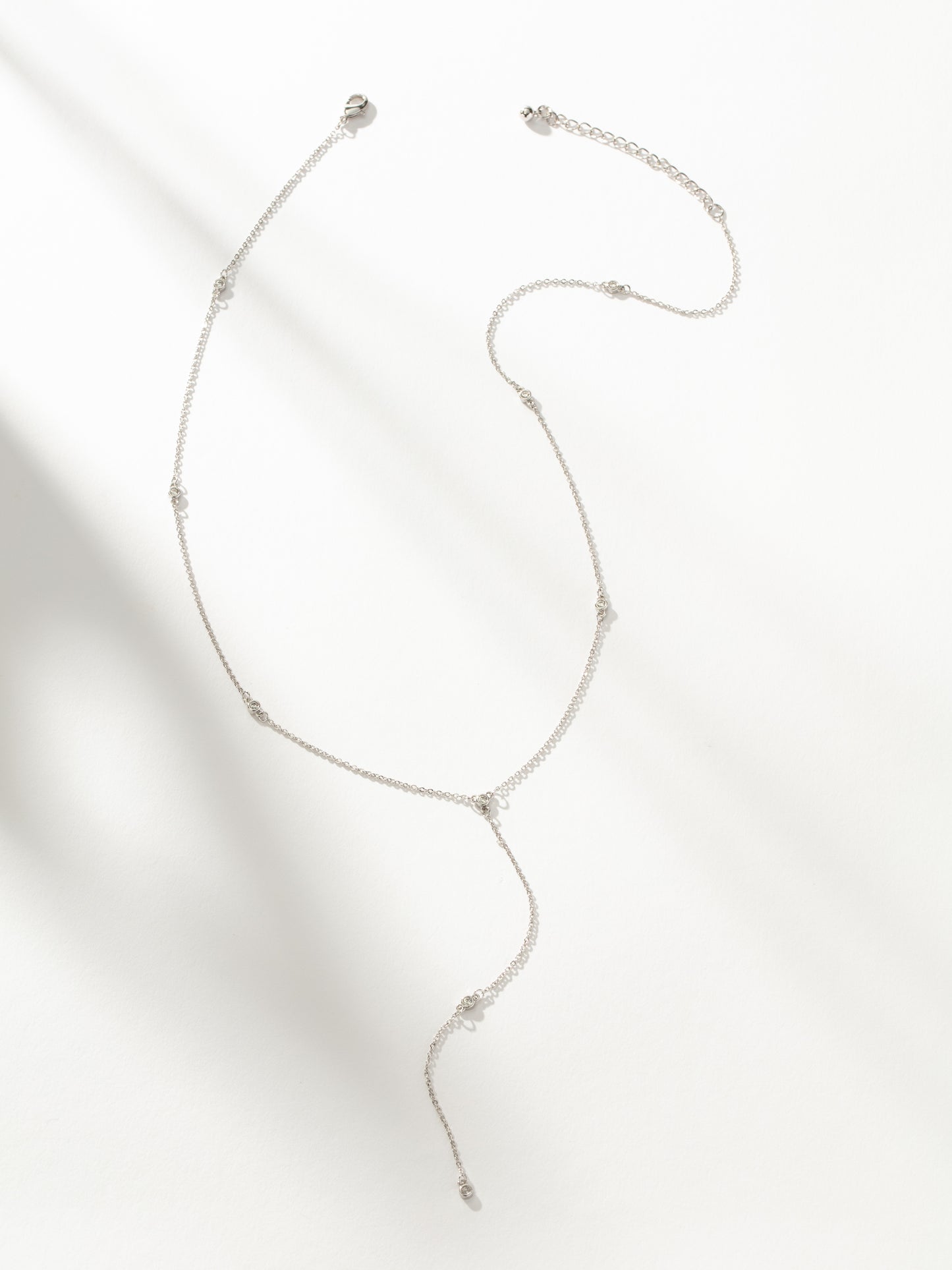 Icy Lariat Necklace | Silver | Product Image | Uncommon James