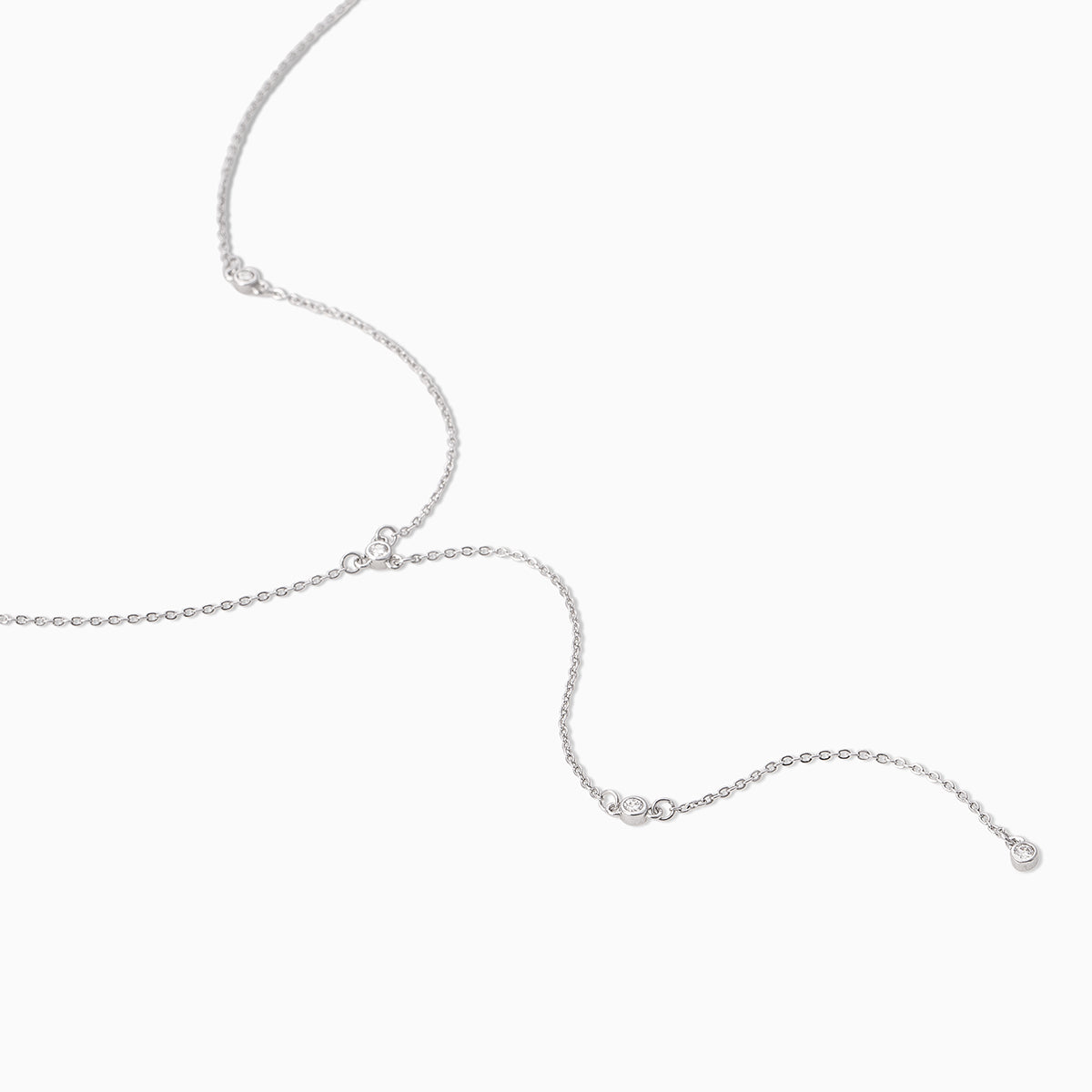 Icy Lariat Necklace | Silver | Product Detail Image | Uncommon James